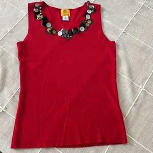 Ruby, red, women’s medium tank top